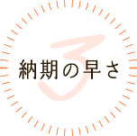 納期の早さ